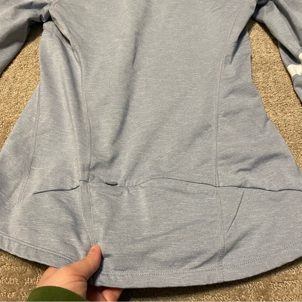 {GapFit} Athletic Half Zip Pullover Hoodie | Sunny Grey ~ Size Small - Picture 9 of 15